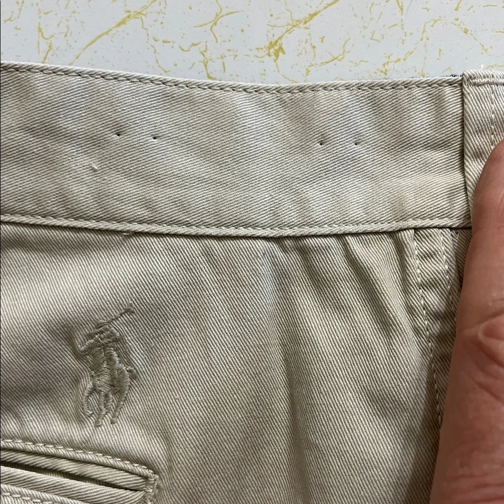 New Polo Ralph Lauren Classic Khaki Cream 10-inch Relaxed Fit Men's Short W/34